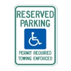 (Arkansas) Handicap Reserved Parking Permit Required
