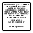 (California) Unauthorized Vehicles Towed