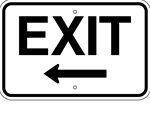 Exit (Left Arrow) sign
