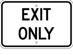 Exit Only sign