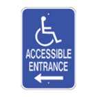 Handicap Accessible Entrance (Left Arrow)