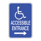Handicap Accessible Entrance (Right Arrow)