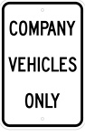 Company Vehicles Only sign