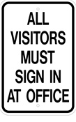 All Visitors Sign In sign
