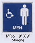 Men (Accessible) styrene sign