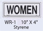 Women styrene sign