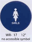 Girls circular styrene sign