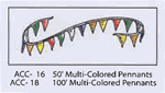 Multi-Colored Pennants- 50'