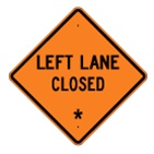 Left Lane Closed (Custom Distance)